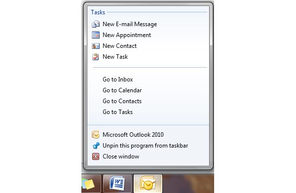 outlook-jump-list