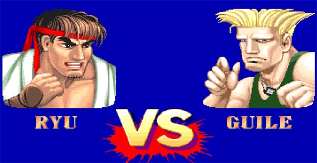 street fighter 2 : écran VS street fighter 2 : écran VS