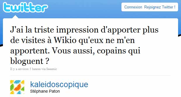 twitter et wikio