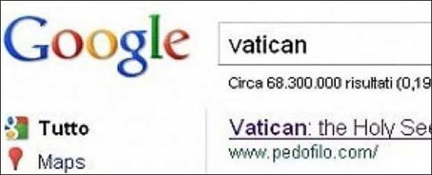 Vatican et google bombing