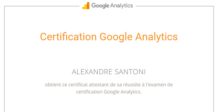 Certification Analytics Alexandre Santoni Keeg